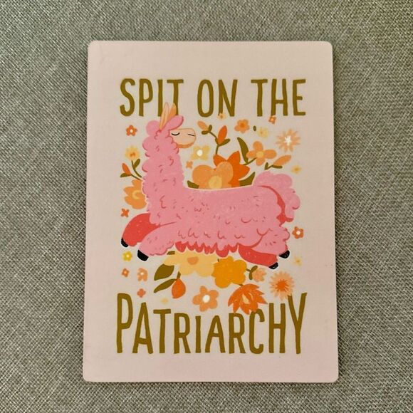 Spit on the Patriarchy Llama Magnet - Picture 1 of 4